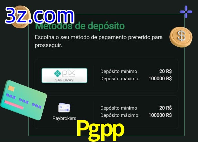 O cassino Pgpp oferece uma grande variedade de métodos de pagamento